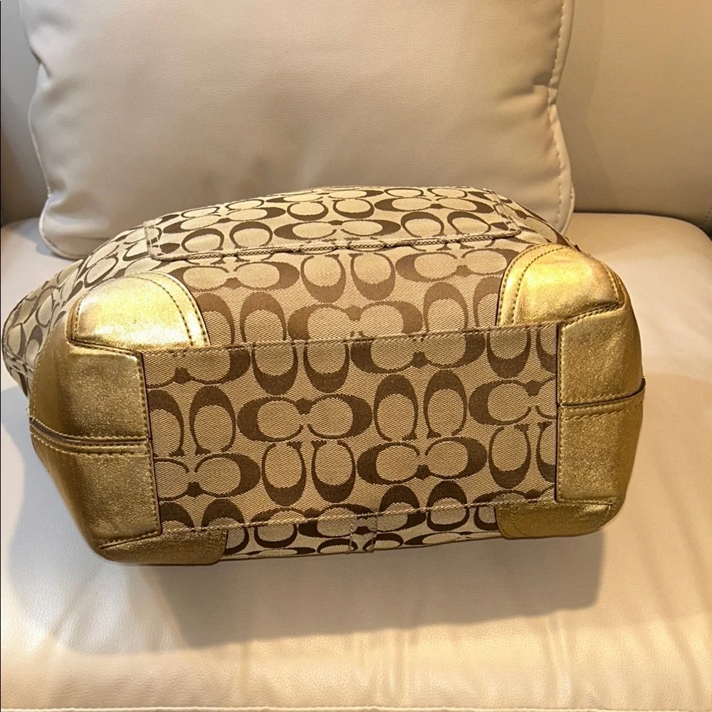 Coach Bleeker Signature Metallic Tattersall Tote - Picture 9 of 15